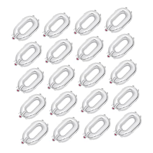 CHICAMPERA 20 Stück Aluminium Folienballons Silberne Luftballons für Partys Wiederverwendbare Deko für Geburtstagsfeiern und Festliche Anlässe von CHICAMPERA