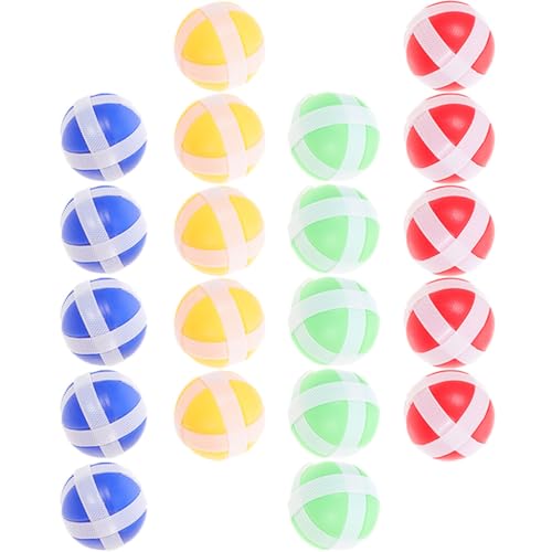 CHICAMPERA 20Stücke Klebrige Bälle Spielzeug für Kinder Interaktive Klettball Wurfspiel Zubehör für Drinnen und Draußen Party und Gartenveranstaltungen von CHICAMPERA