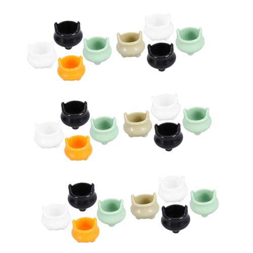 CHICAMPERA 24 Stück klein Halloween drinnen Mini-Kessel für Kuchen Miniatur Party Mini-Kesseltöpfe Mini-Hauskesseltöpfe Kessel Mini Mini- - Mini-Kesselkessel Plastik von CHICAMPERA