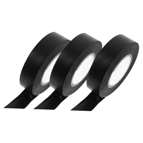 CHICAMPERA 3 Rollen Isolierband Hochtemperatur Klebeband für Elektroinstallationen pro für Kabel Draht und Automobilanwendungen Schwarz Breit von CHICAMPERA