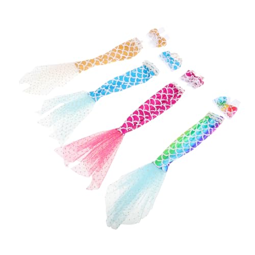 CHICAMPERA 4 Sätze Babypuppenkleidung Kleidung Für Puppen Meerjungfrauenkleid Für Puppen Glitzerndes Meerjungfrauenkleid Puppen-Outfits Puppen Anziehen Zubehör Für Puppenkostüme Stoff von CHICAMPERA