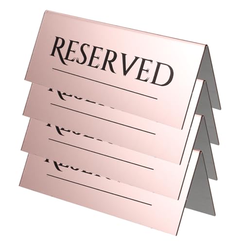 CHICAMPERA 4 Stück Tischschilder Reserviert Rosegold Sitzplatzkarten für Hochzeit Restaurant Event Reservierungsschilder für Gäste CHICAMPERA 4 Stück Tischschilder Reserviert Rosegold Sitzplatzkarten für Hochzeit Restaurant Event Reservierungsschilder für Gäste von CHICAMPERA