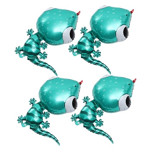 CHICAMPERA 4Stücke Folienballons Entzückende Tierdesigns Aufblasbare Cartoon Tiere für Partys Langlebige Folienballons für Geburtstagsfeiern und Garten Dekorationen von CHICAMPERA