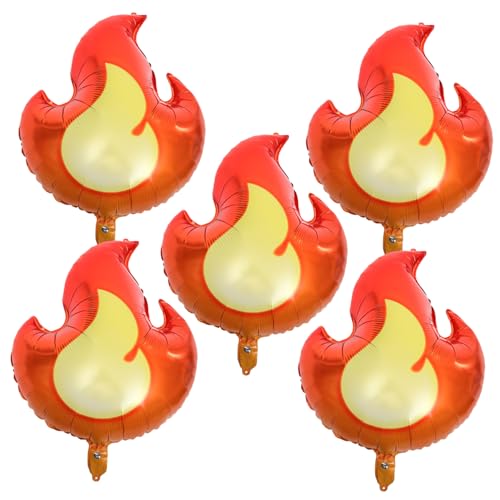 CHICAMPERA 5 Stück Feuerwehr Themen Geburtstagsballons Flammen Aluminiumfolie Luftballons für Kindergeburtstag und Partys Hochwertige Langlebige und Auslaufsichere Dekoration für Drinnen und CHICAMPERA 5 Stück Feuerwehr Themen Geburtstagsballons Flammen Aluminiumfolie Luftballons für Kindergeburtstag und Partys Hochwertige Langlebige und Auslaufsichere Dekoration für Drinnen und von CHICAMPERA