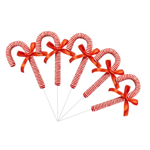 CHICAMPERA 5 Stück Schleifendekoration Drinnen Weihnachtsbaumdekorationen Wählt Weihnachtsbaum Hängen Dekore Weihnachts-Picks Zuckerstangen-Dekorationen Streifen Für Ornament Perlenbaumwolle CHICAMPERA 5 Stück Schleifendekoration Drinnen Weihnachtsbaumdekorationen Wählt Weihnachtsbaum Hängen Dekore Weihnachts-Picks Zuckerstangen-Dekorationen Streifen Für Ornament Perlenbaumwolle von CHICAMPERA