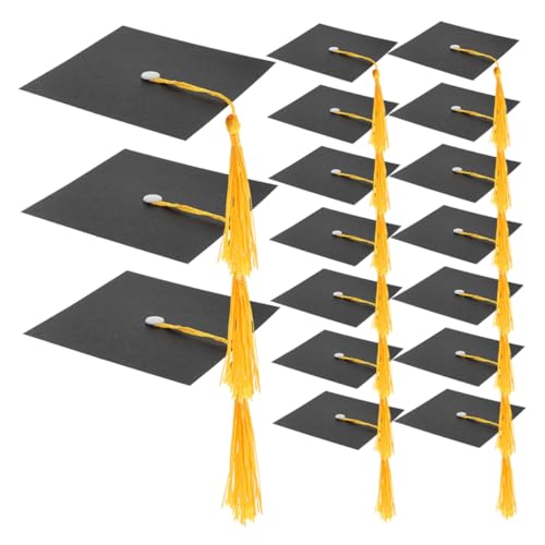 CHICAMPERA 50 Satz Graduationskappen Deko Mini Hüte für Kuchen Party Dekorationen und Flaschen Schokoladen Abschlusskappen für Feiern und von CHICAMPERA