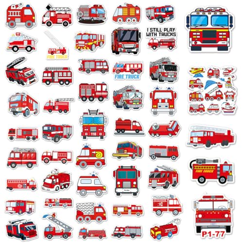 CHICAMPERA 50 Stück Feuerwehrwagen Aufkleber Kreative DIY Sticker für Laptop Notizbuch und Flasche Robuste Aufkleber für Bastelprojekte CHICAMPERA 50 Stück Feuerwehrwagen Aufkleber Kreative DIY Sticker für Laptop Notizbuch und Flasche Robuste Aufkleber für Bastelprojekte von CHICAMPERA