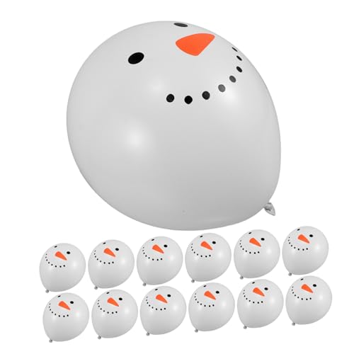 CHICAMPERA 50 Stück Schneemann-ballon Weihnachtsballon Weihnachtsschneemann Dekorationen Gefüllt Weihnachten Farben Winterballons Schneeflockenballons Winterdeko Lieferungen Hängend Emulsion von CHICAMPERA
