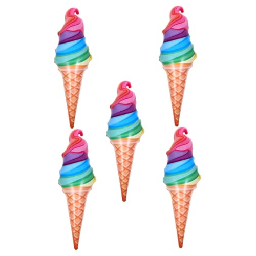 CHICAMPERA 5Stücke Aufblasbare Eistüten Ballons Realistische Eiscreme Requisite für Sommerpartys Wiederverwendbare Deko für Geburtstagsfeiern und Karneval CHICAMPERA 5Stücke Aufblasbare Eistüten Ballons Realistische Eiscreme Requisite für Sommerpartys Wiederverwendbare Deko für Geburtstagsfeiern und Karneval von CHICAMPERA