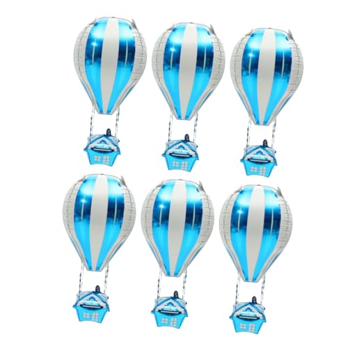 CHICAMPERA 6 Stück Teiliges Heißluftballon Aluminiumfolie Ballon für Kindergeburtstag Shower und Reise Themenfeiern Einfache Dekoration und Realistisches Design CHICAMPERA 6 Stück Teiliges Heißluftballon Aluminiumfolie Ballon für Kindergeburtstag Shower und Reise Themenfeiern Einfache Dekoration und Realistisches Design von CHICAMPERA