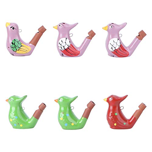 CHICAMPERA 6 Stück Teiliges Keramikpfeifen Wasser Vogel Form Kreative Bunte Spielzeuge für Besondere Tourismus Handwerkskunst Zufällige Designs von CHICAMPERA