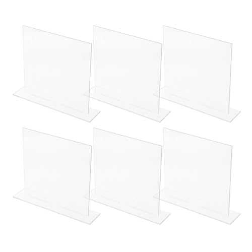 CHICAMPERA 6Stücke Transparente Quadratische Tischschilder aus für Hochzeiten und Events DIY Namensschilder Stilvolle Tischkartenhalter für Tischnummern und von CHICAMPERA