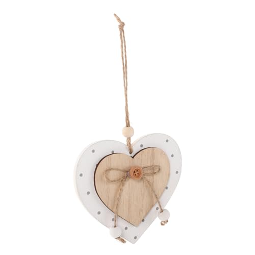 CHICAMPERA Blanko-Herzen Aus Holz Zum Basteln Mit Seil, Unvollendete Herzen Für DIY-Kunst, Hochzeitskarten, Kunsthandwerk, Dekoration Und Autodekoration, Stil B von CHICAMPERA