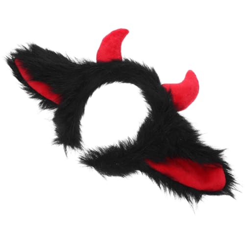 CHICAMPERA Halloween Stirnband mit Realistischen Yak Ohr und Teufelshörnern Leichtes Cosplay Accessoire für Damen und Schwarzes und Rotes Dämonen Haarband für Gruselige Kostümpartys CHICAMPERA Halloween Stirnband mit Realistischen Yak Ohr und Teufelshörnern Leichtes Cosplay Accessoire für Damen und Schwarzes und Rotes Dämonen Haarband für Gruselige Kostümpartys von CHICAMPERA