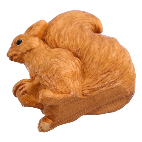CHICAMPERA Holzfigur Eichhörnchen Handgeschnitzte Tier-Dekoration Für Kinderzimmer Garten Niedliches Ornament Für Frühlingsdekoration Realistische Holzskulptur Als Geschenkidee CHICAMPERA Holzfigur Eichhörnchen Handgeschnitzte Tier-Dekoration Für Kinderzimmer Garten Niedliches Ornament Für Frühlingsdekoration Realistische Holzskulptur Als Geschenkidee von CHICAMPERA
