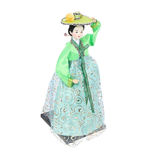 CHICAMPERA Koreanische Hanbok-Puppe Mit Traditioneller Kleidung Handgefertigte Dekoration Für Schreibtisch Kreatives Und Souvenir Zufällige Farben Asiatische Kunsthandwerk von CHICAMPERA