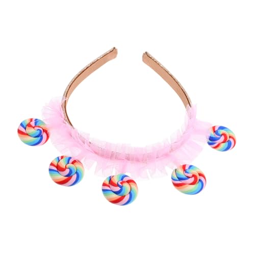 CHICAMPERA Lollipop Stirnband für Süßes Haaraccessoire mit Cartoon Design für Geburtstagsfeiern und Tägliches Tragen Flexibel und Langlebig für Kleine Prinzessinnen von CHICAMPERA