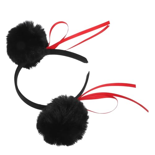 CHICAMPERA Nezha Flauschball Stirnband für Frauen und Mädchen Kostüm Accessoire für Karneval und Halloween Feiern Bequem und Vielseitig Einsetzbar von CHICAMPERA