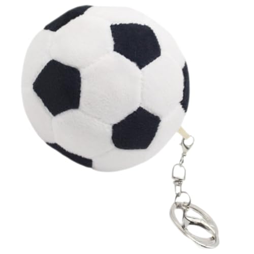 CHICAMPERA Plüsch Fußball Schlüsselanhänger Sport Ball Schlüsselring für Handtaschen Rucksäcke für Fußballfans Sicher Kinderfreundlich von CHICAMPERA