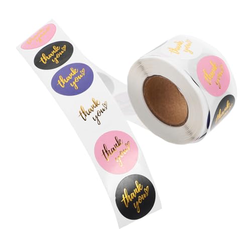 CHICAMPERA Selbstklebende Dankeschön Aufkleber Runde Deko Etiketten für Geschenkverpackung Langlebige Versiegelungssticker Personalisierte Sticker für Geschenktüten und Bastelprojekte von CHICAMPERA