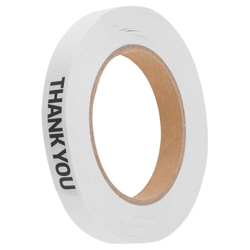 CHICAMPERA Selbstklebendes Reißfestes Packband aus Weißem Kraftpapier Breit Vielseitig für Gemüse Blumen Bäckereiverpackungen als Dankeschön aufkleber für Einzelhandel und Gastronomie von CHICAMPERA