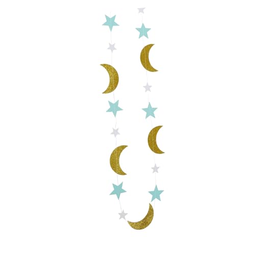 CHICAMPERA Stern und Mond Papierbanner Deko für Hochzeiten Boho Wanddeko Verlobungsfeier Geburtstagsparty Kinderzimmer Sterne und Mond Dekoration Blau CHICAMPERA Stern und Mond Papierbanner Deko für Hochzeiten Boho Wanddeko Verlobungsfeier Geburtstagsparty Kinderzimmer Sterne und Mond Dekoration Blau von CHICAMPERA