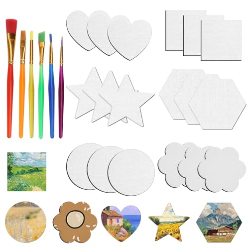 18 Stück Leinwand zum Bemalen Set, 6 Formen Magnetische Leinwände, 7.5x7.5cm Leinwand kleine Leinwände für Acrylfarben ölfarben Gouache Kühlschrankdekoration Magnet Malen Zeichnen Heimdekorationen 18 Stück Leinwand zum Bemalen Set, 6 Formen Magnetische Leinwände, 7.5x7.5cm Leinwand kleine Leinwände für Acrylfarben ölfarben Gouache Kühlschrankdekoration Magnet Malen Zeichnen Heimdekorationen von CHICHI:OÜ