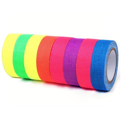 8 Stück Neon-Klebeband 5m x 15mm, Gewickelte Klebebandrolle, Fluoreszierendes Klebeband, Fluoreszierendes Klebebandrolle, Neonfarbenes Stoffband für Partydekorationen, Halloween-Bastelarbeiten 8 Stück Neon-Klebeband 5m x 15mm, Gewickelte Klebebandrolle, Fluoreszierendes Klebeband, Fluoreszierendes Klebebandrolle, Neonfarbenes Stoffband für Partydekorationen, Halloween-Bastelarbeiten von CHICHI:OÜ