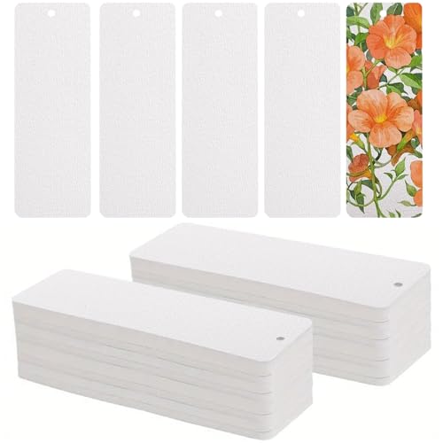 Blanko Aquarell Lesezeichen 300g, 100 Blatt Premium Naturweiß Aquarellpapier, 15 x 5cm Lesezeichen mit Loch für Handgemachte Dekoration, DIY Geschenkanhänger Etiketten, Bastelprojekte, GrußKarten Blanko Aquarell Lesezeichen 300g, 100 Blatt Premium Naturweiß Aquarellpapier, 15 x 5cm Lesezeichen mit Loch für Handgemachte Dekoration, DIY Geschenkanhänger Etiketten, Bastelprojekte, GrußKarten von CHICHI:OÜ