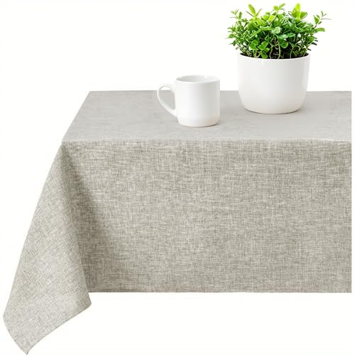 Tischdecke Rechteckige,140 X 200cm Baumwolle Leinen Tischtuch mit 4 Tischtuchklammer, Fleckschutz und Dauerhaft Kratzfest, Einfache Volltonfarbe Tischdecke Pflegeleicht für Drinnen Draussen Esszimmer Tischdecke Rechteckige,140 X 200cm Baumwolle Leinen Tischtuch mit 4 Tischtuchklammer, Fleckschutz und Dauerhaft Kratzfest, Einfache Volltonfarbe Tischdecke Pflegeleicht für Drinnen Draussen Esszimmer von CHICHI:OÜ