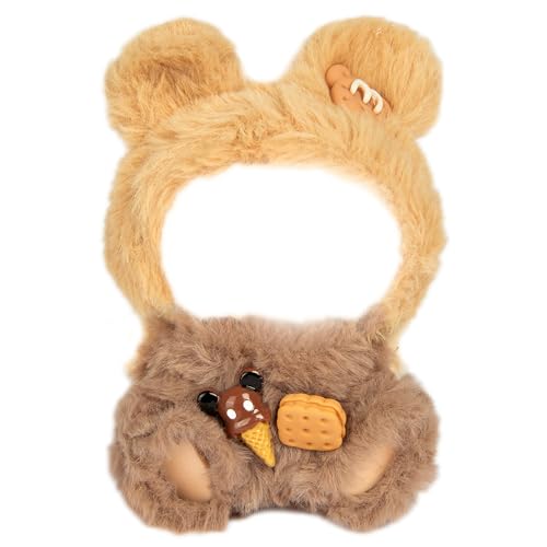 Plüschpuppenkleidung für Labubu – niedliches Tier, 17 cm, Labubu-Kleidung, Premium-Labubu-Zubehör, Kleidung für Sammler oder Display, Kawaii-Sandwich-Keksbär-Kostüm (keine Puppe) von CHICHO