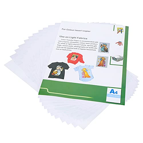 CHICIRIS 10pcs Lasertransferpapierkleidung Wärmedrucklichtfarbe für Baumwolle und Polyester Baumwolle mit Hellen und Lang Anhaltenden Farben von CHICIRIS