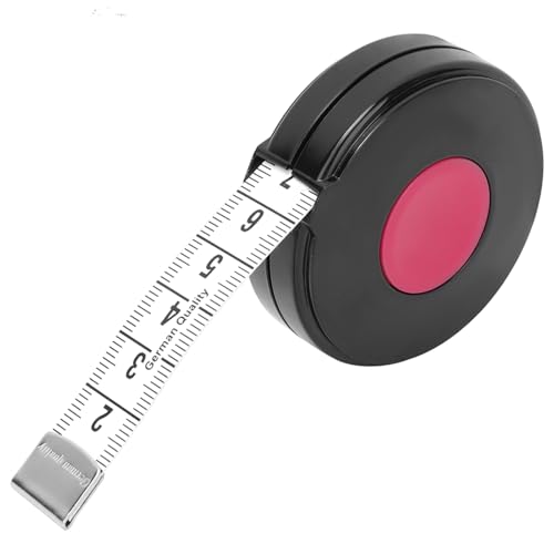 CHICIRIS 150 Cm Weiches, Einziehbares Maßband für Körpertücher mit Zoll/Zentimeter -Skalen für Körpertücher Nähen (Rot) von CHICIRIS