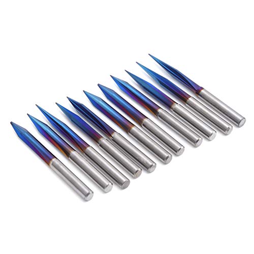 CHICIRIS 4mm/0,2 Zoll 2 -Flotze -Endmühle Wolfram Stahlfräsenschneider Zum Gravieren und Markieren von Holz, MDF, Aluminium und Acryl 11PCS Schnitzwerkzeugset von CHICIRIS