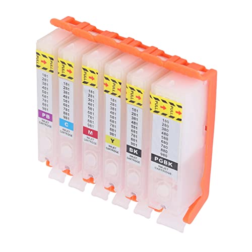 CHICIRIS 6 Farbdrucker -Tintenpatronenersatz mit Permanentem Chip Einfacher Einrichtung Nachzufüllen (380-381) von CHICIRIS