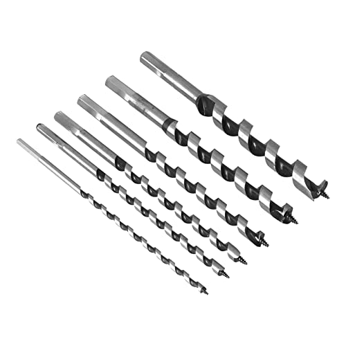 CHICIRIS 6PCS Auger Bohrern Bit Set Lobable Hex Shank Holzbearbeitung Bohrer für Schreiner, Erstellen Sie Saubere Löcher in Hartholz, Geeignet für Holzbearbeitungsprojekte von CHICIRIS