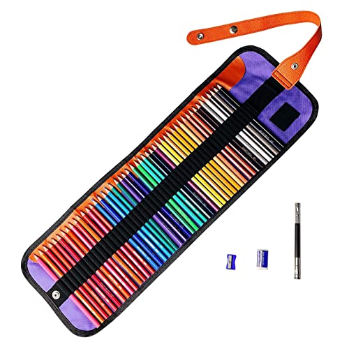 CHICIRIS 72 Farbfarbenes Bleistiftset, Hell und Leicht zu Mischen, Ideal Zum Skizzieren, Geeignet für Mädchen und Jungen, mit Radiergummi, Holz, Holz von CHICIRIS