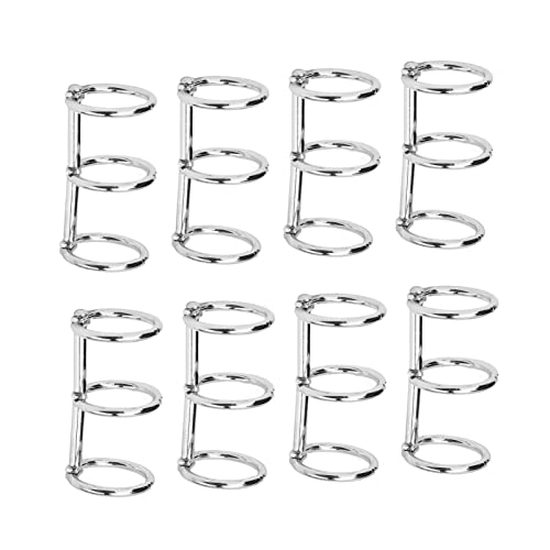 CHICIRIS Angeschlossene Ringe Schöne Farben 3 Loch Elektropliertes Metall Handgemachte Tagebuch Studenten (SILVER) von CHICIRIS