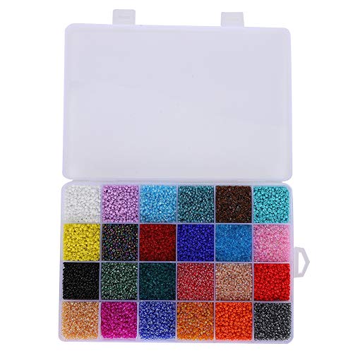 CHICIRIS Armbandkügelchen 24 Farben Glassamen Perlen Kit - 26400pcs Perforierte Lose Perlen mit Aufbewahrungsbox für DIY -handgefertigte Handwerkshandwerk, Schuhe, Hüte CHICIRIS Armbandkügelchen 24 Farben Glassamen Perlen Kit - 26400pcs Perforierte Lose Perlen mit Aufbewahrungsbox für DIY -handgefertigte Handwerkshandwerk, Schuhe, Hüte von CHICIRIS