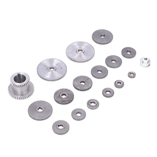 CHICIRIS Ausrüstung Frässchneider Langlebige Präzisionsgetriebe für Metallschneidemaschinen HT250 Grey Iron 17pcs/Set für Mini -Drehmaschinenbenutzer CHICIRIS Ausrüstung Frässchneider Langlebige Präzisionsgetriebe für Metallschneidemaschinen HT250 Grey Iron 17pcs/Set für Mini -Drehmaschinenbenutzer von CHICIRIS