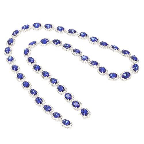 CHICIRIS Blau Glänzender Strassbänder Quastenkette für DIY -Handwerksbrautkleider 1 Yard Glas Strasssteine CHICIRIS Blau Glänzender Strassbänder Quastenkette für DIY -Handwerksbrautkleider 1 Yard Glas Strasssteine von CHICIRIS
