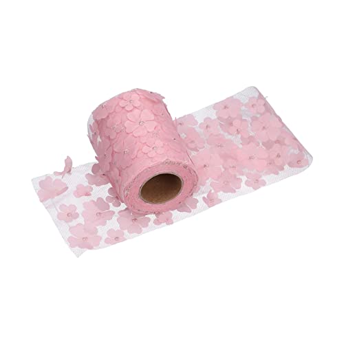 CHICIRIS Blumen Tüll Rollen Premium Polyester Exquisites Sparkling -Abstufung Farben DIY Rock für Hochzeits Ballettrock Making (PINK) von CHICIRIS