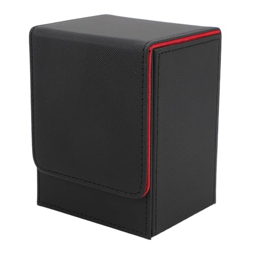 CHICIRIS Effiziente Kartenorganisation, Premium PU Leder Deck Box mit Sicherem Magnetverschluss, Tragbar und Leicht für Sammlerspielkarten, Vielseitige Aufbewahrungslösung für (Rot innen) von CHICIRIS