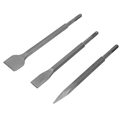CHICIRIS Electric Demolition Hammer Beton Breaker - 3pcs Rotationshammermeißel Bit Set - Hartstahlblätter für Mauerwerk und Betonabbruch Geeignet für die Meisten Arten von Hämmern Geeignet von CHICIRIS