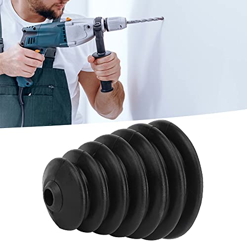 CHICIRIS Elektrischer Hammerstaubabdeckung Haltbarer Gummi-Staubdest für 6 Mm Bis 16 Mm Bohrer, Einfach zu Installieren, für den Einsatz von Elektro- und Bohrern Geeignet, Verbesserung der (BLACK) von CHICIRIS
