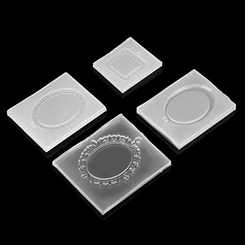 CHICIRIS Epoxidform, Oval Squareshape Anhänger 4pcs Silikonform Epoxidharz Form Gossenharzform Herstellung Werkzeug von CHICIRIS