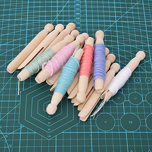 CHICIRIS Exquisite Holzspulen Stickstummel Cross -Stitch -Faden Wollwickelstangen Nähen Accessoire 10pcs von CHICIRIS