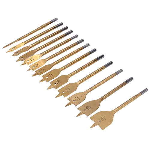 CHICIRIS Holzbearbeitungslochschneider 13pcs Hoher Kohlenstoffstahl -Spatenbohrbit Set 1/4in Sechskant Shank Flatbohrer für Holz CHICIRIS Holzbearbeitungslochschneider 13pcs Hoher Kohlenstoffstahl -Spatenbohrbit Set 1/4in Sechskant Shank Flatbohrer für Holz von CHICIRIS