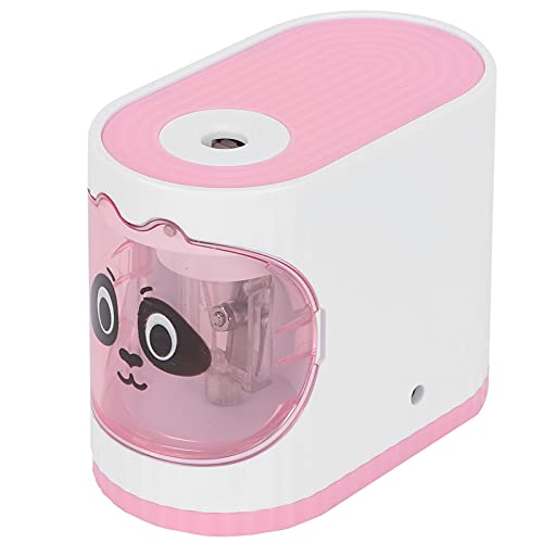 CHICIRIS Klassenzimmer Elektrischer Bleistiftspitzer Cartoon Design, Auto -Stopp -Funktion, Geeignet für Künstler und Fachkräfte, USB/Batterieantrieb (PINK) von CHICIRIS