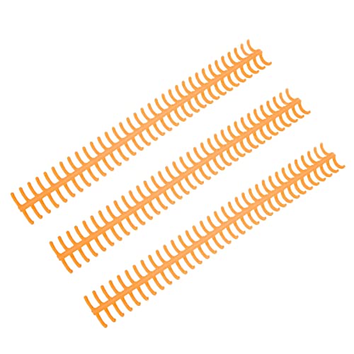 CHICIRIS Langlebige 12-mm-Kunststoffbindungswirbelsäule 10pcs Set, 34 Loch Abnehmbare Bindungsschleife für Papier, Büroschulenversorgungen (ORANGE) von CHICIRIS